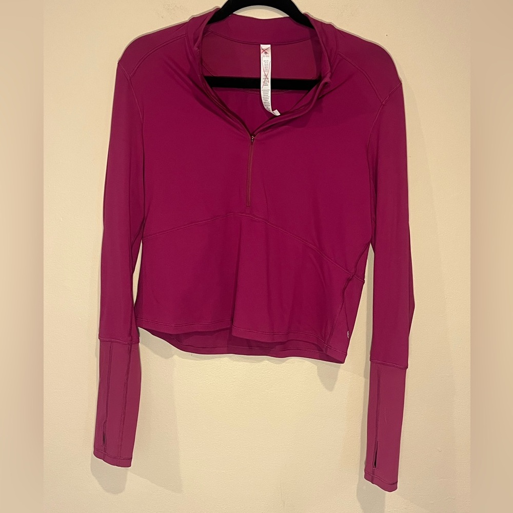 CRZ YOGA Women's Long Sleeve Magenta Top